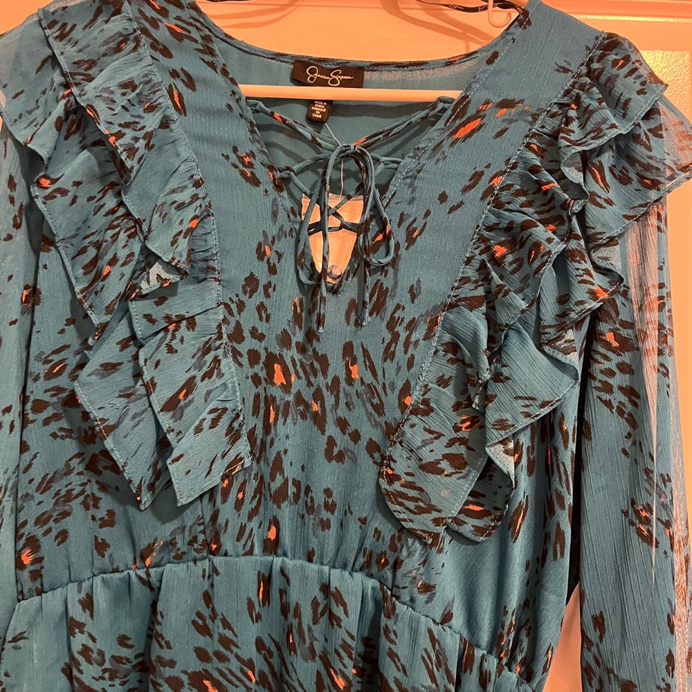 Jessica Simpson Whirling Cheetah dress